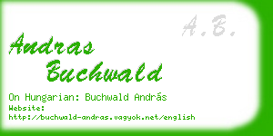 andras buchwald business card